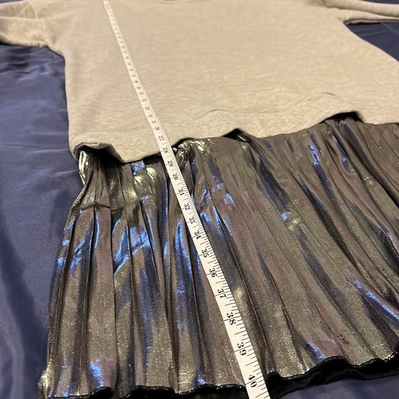 Know One Cares Metallic Sweatshirt Twofer Dress - Picture 7 of 10